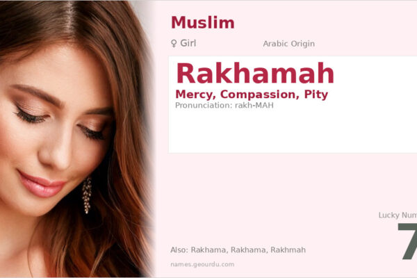 Rakhamah Name Meaning — Arabic Origin, Girl & Islamic Details (2025)