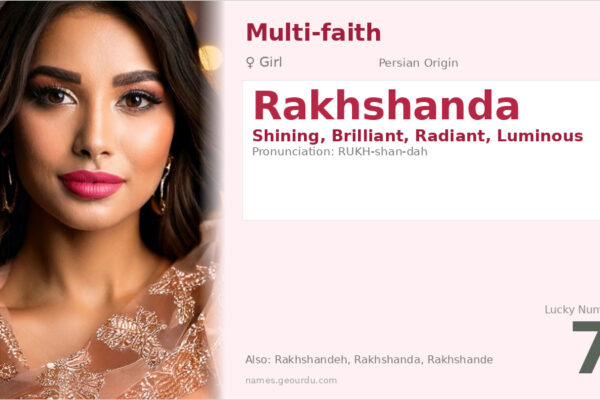 Rakhshanda Name Meaning — Persian Origin, Girl Name & Details (2025)