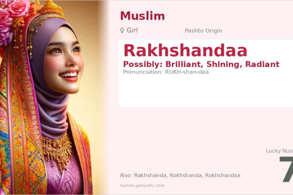 Rakhshandaa Name Meaning — Pashto Origin, Girl Name & Details (2025)