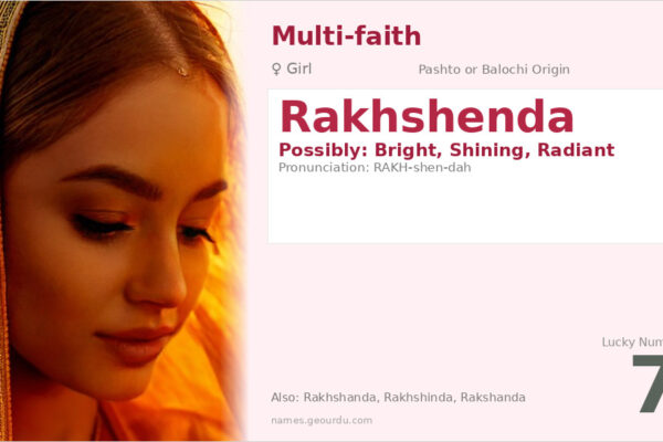 Rakhshenda Name Meaning — Origin, Gender & Details (2025)
