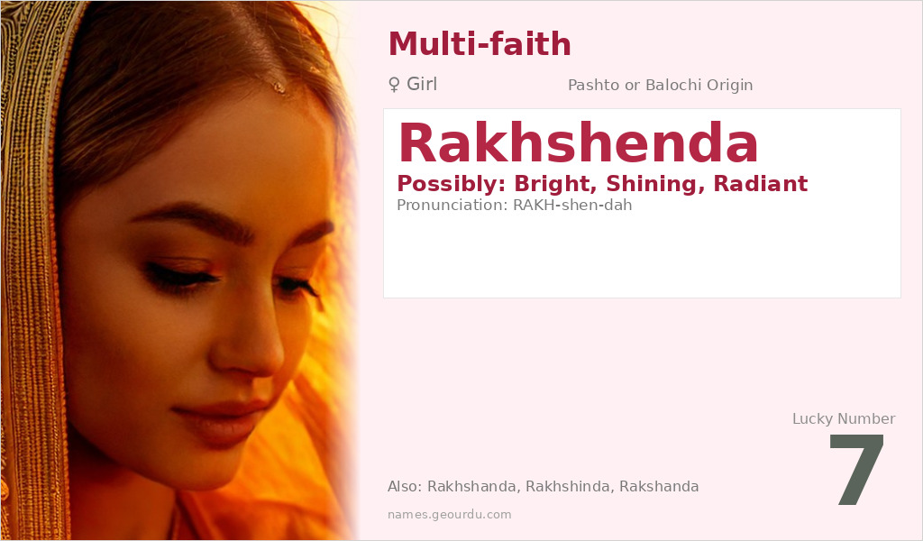 Rakhshenda Name Meaning and Details
