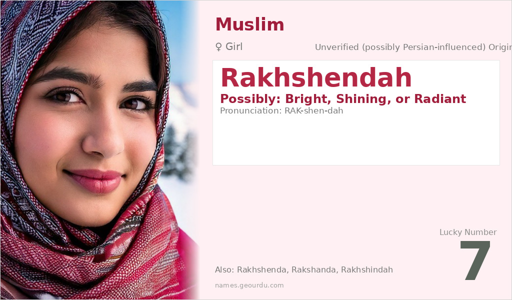 Rakhshendah Name Meaning and Details