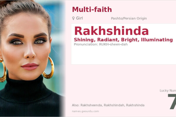 Rakhshinda Name Meaning — Pashto Origin, Girl’s Name & Cultural Significance (2025)