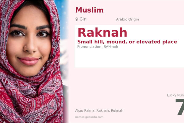 Raknah Name Meaning — Arabic Origin, Girl & Details (2025)
