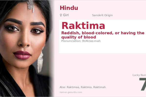 Raktima Name Meaning — Sanskrit Origin, Girl Name & Details (2025)