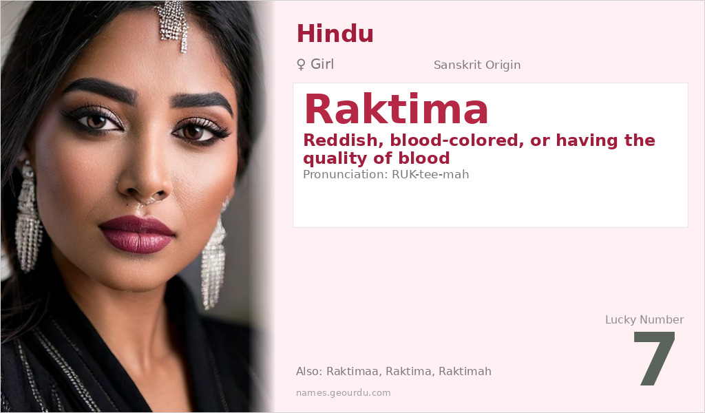 Raktima Name Meaning and Details