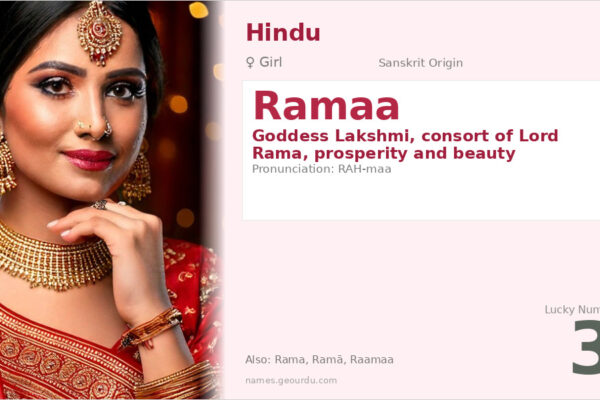 Ramaa Name Meaning — Sanskrit Origin, Goddess Lakshmi & Details (2025)