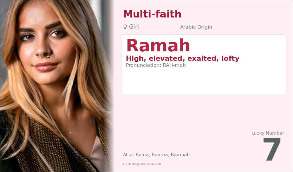 Ramah Name Meaning and Details