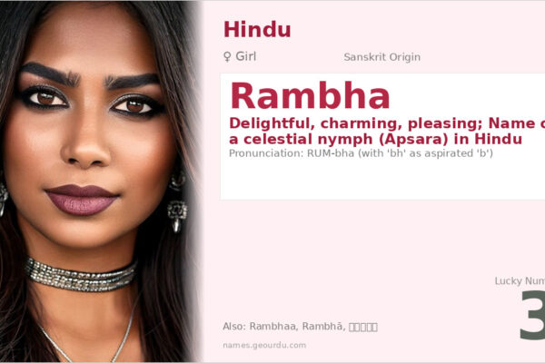 Rambha Name Meaning — Sanskrit Origin, Hindu Girl Name & Mythology (2025)