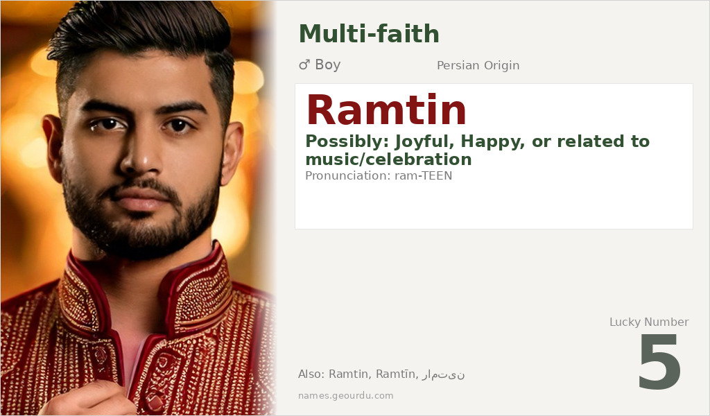 Ramtin Name Meaning and Details