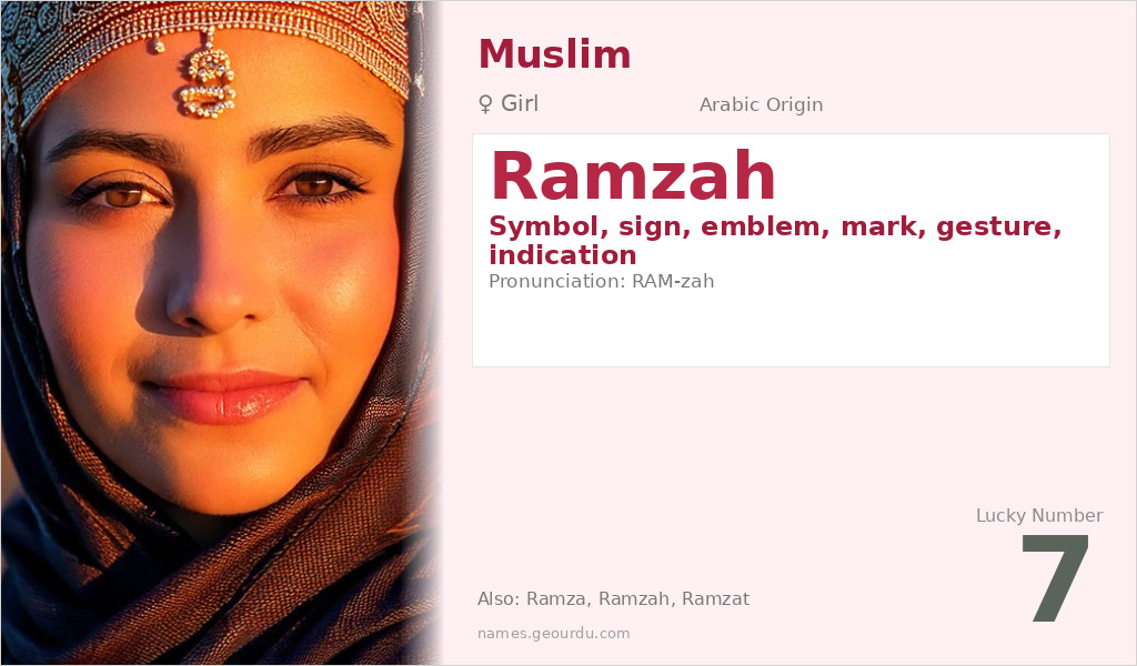 Ramzah Name Meaning and Details