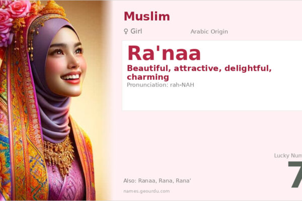 Ra’naa Name Meaning — Arabic Origin, Girl’s Name & Details (2025)