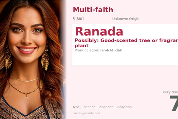 Ranada Name Meaning — Origin, Gender & Details (2025)