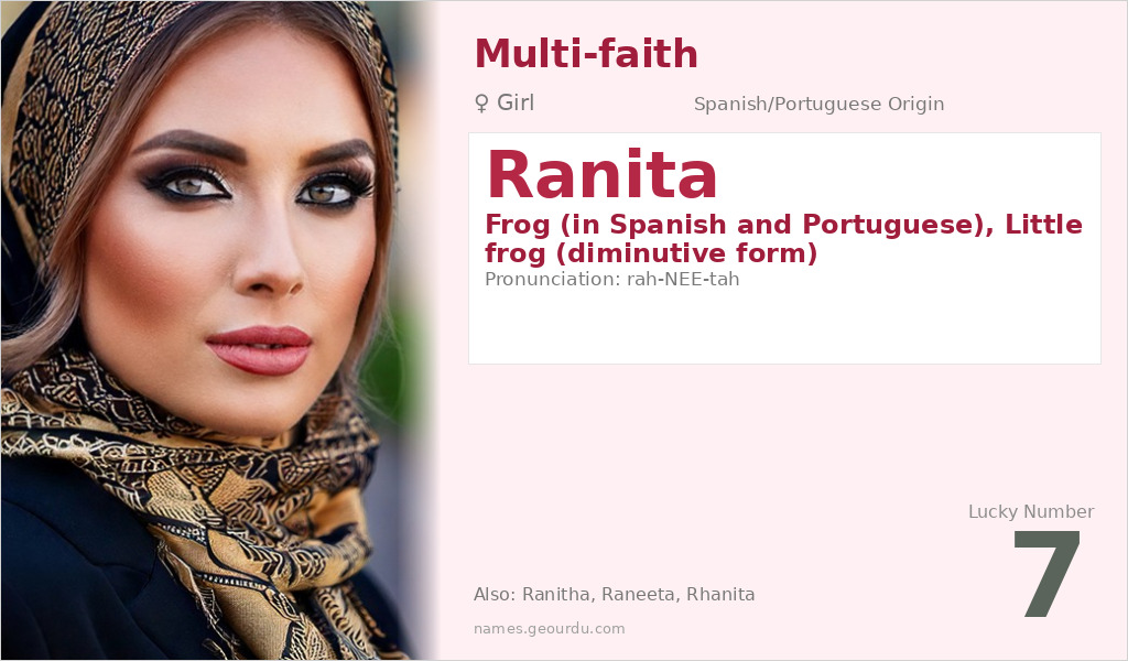Ranita Name Meaning and Details