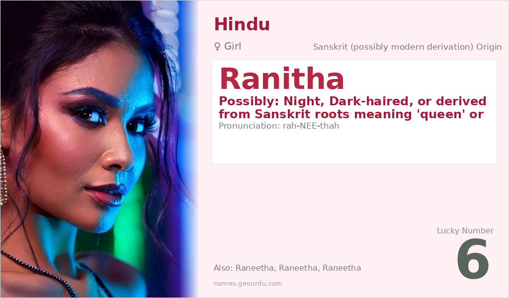 Ranitha Name Meaning and Details
