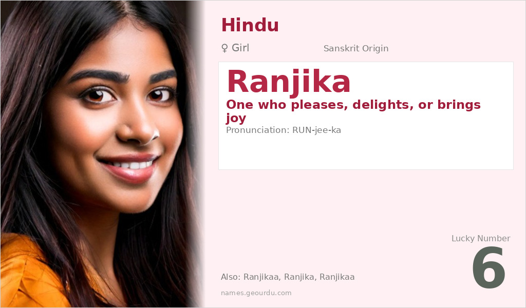 Ranjika Name Meaning and Details