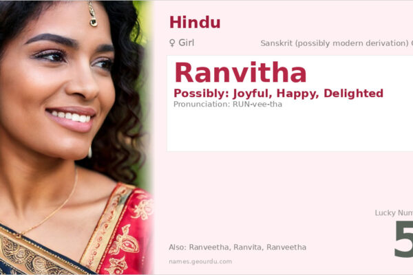 Ranvitha Name Meaning — Origin, Gender & Details (2025)