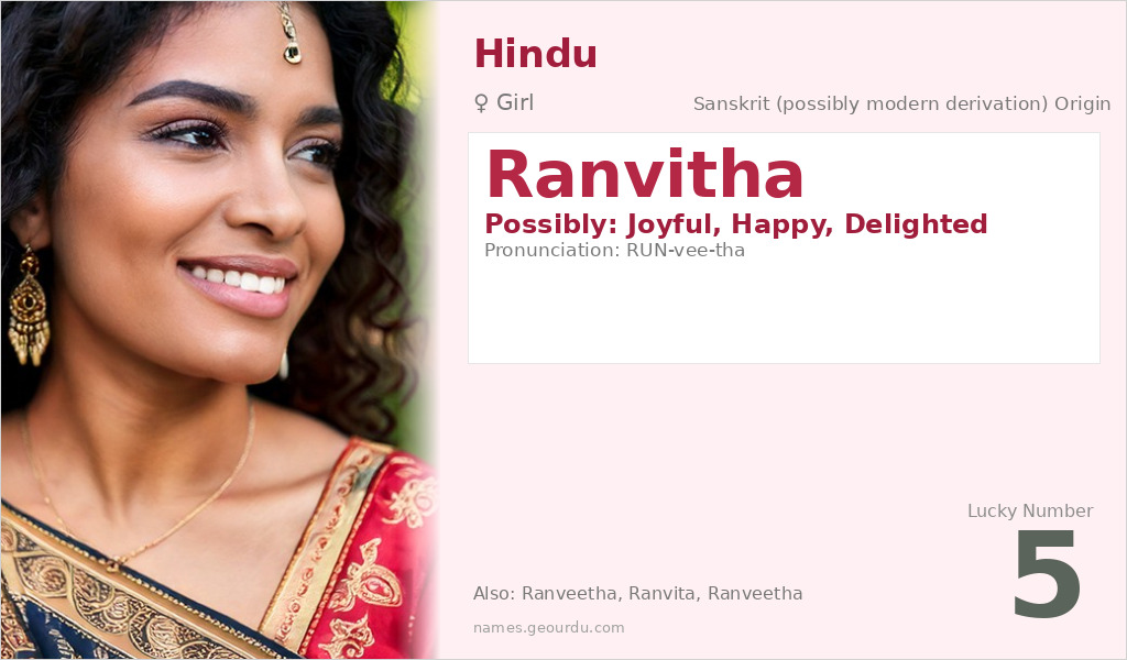 Ranvitha Name Meaning and Details