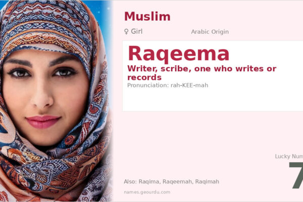 Raqeema Name Meaning — Arabic Origin, Girl Name & Details (2025)