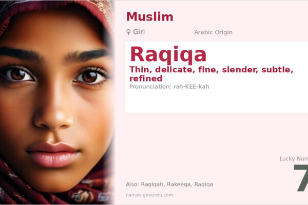 Raqiqa Name Meaning — Arabic Origin, Girl Name & Details (2025)