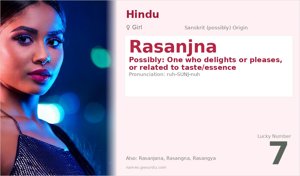 Rasanjna Name Meaning and Details