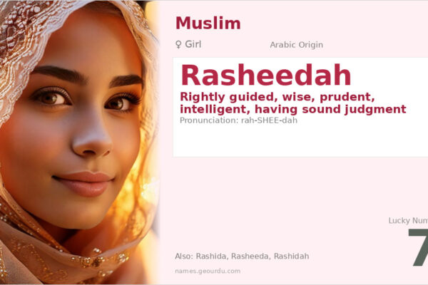 Rasheedah Name Meaning — Arabic Origin, Girl Name & Details (2025)