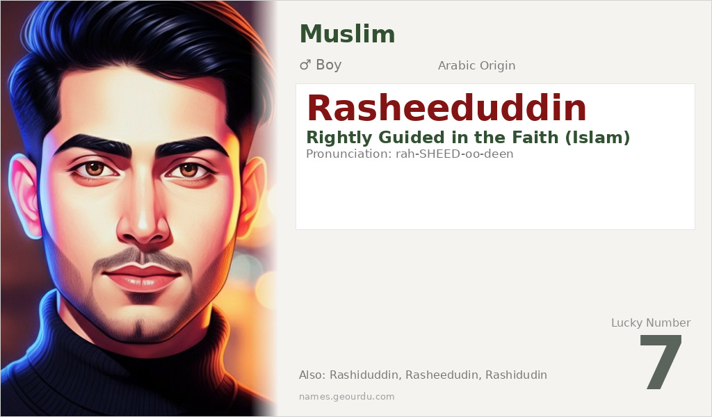 Rasheeduddin Name Meaning and Details