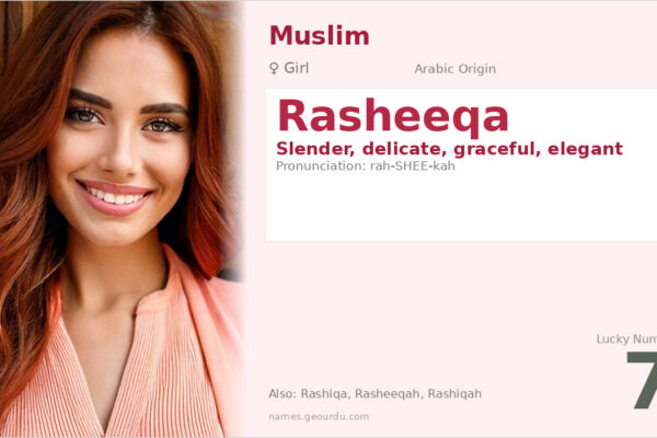 Rasheeqa Name Meaning — Arabic Origin, Girl Name & Details (2025)