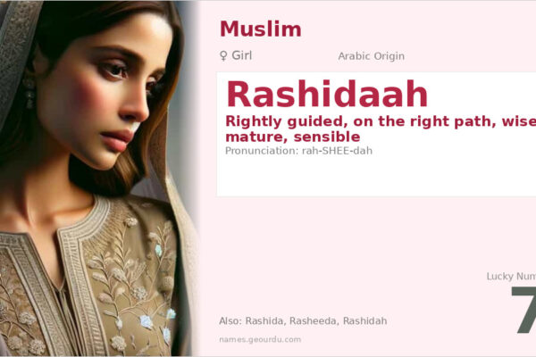 Rashidaah Name Meaning — Arabic Origin, Girl’s Name & Details (2025)