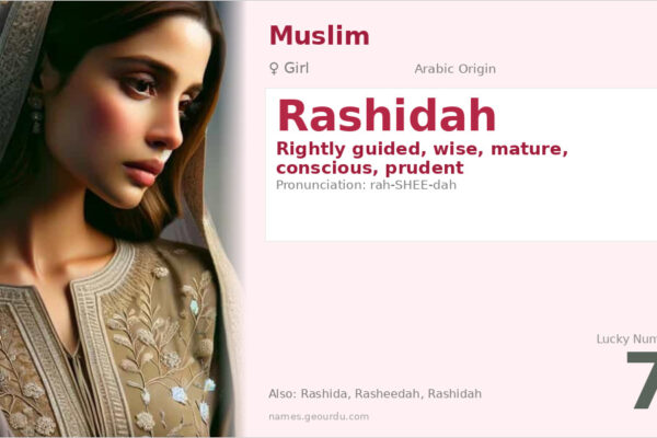 Rashidah Name Meaning — Arabic Origin, Girl Name & Details (2025)