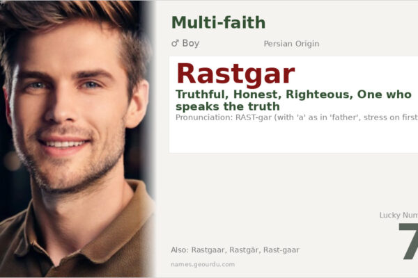 Rastgar Name Meaning — Persian Origin, Boy Name & Details (2025)