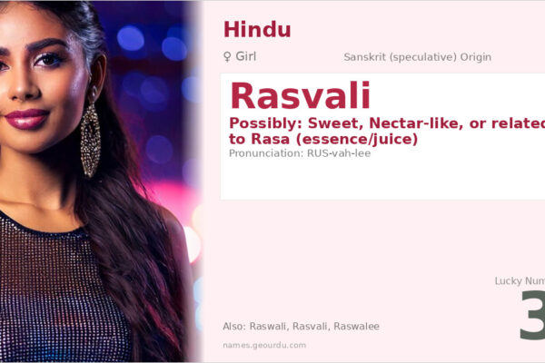 Rasvali Name Meaning — Origin, Gender & Details (2025)