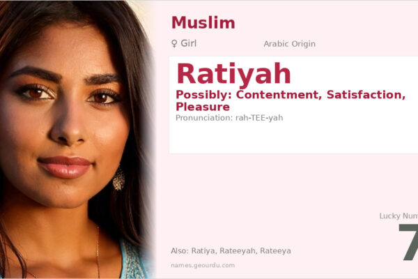 Ratiyah Meaning — Origin, Gender & Details (2025)