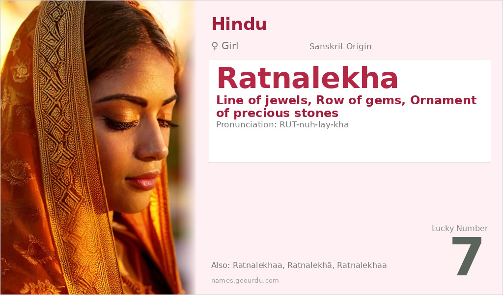Ratnalekha Name Meaning and Details