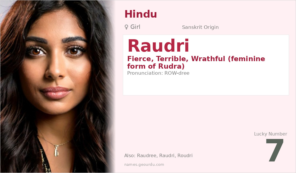 Raudri Name Meaning and Details