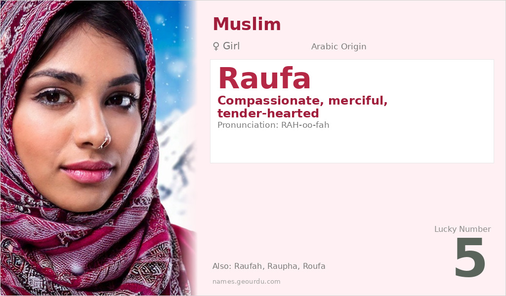 Raufa Name Meaning and Details