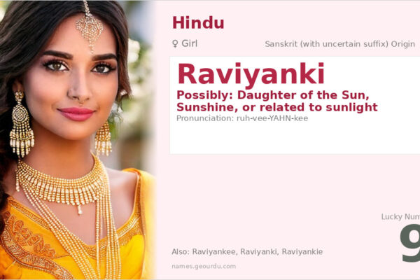 Raviyanki Name Meaning — Origin, Gender & Details (2025)