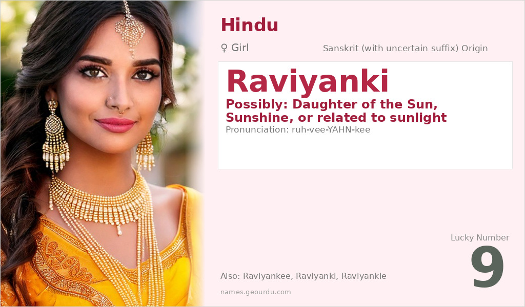 Raviyanki Name Meaning and Details