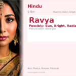 Ravya Name Meaning and Details