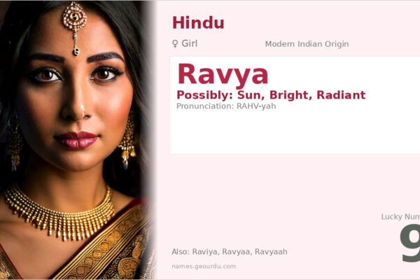 Ravya Name Meaning — Origin, Gender & Details (2025)