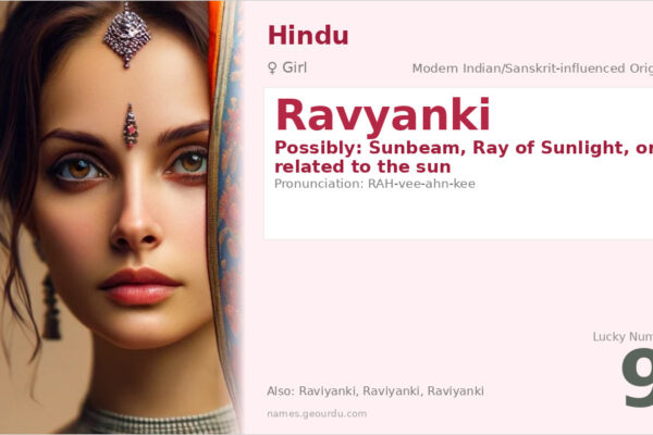 Ravyanki Name Meaning — Origin, Gender & Details (2025)