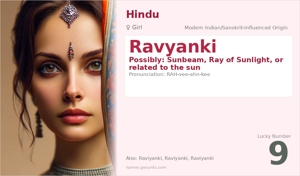 Ravyanki Name Meaning and Details