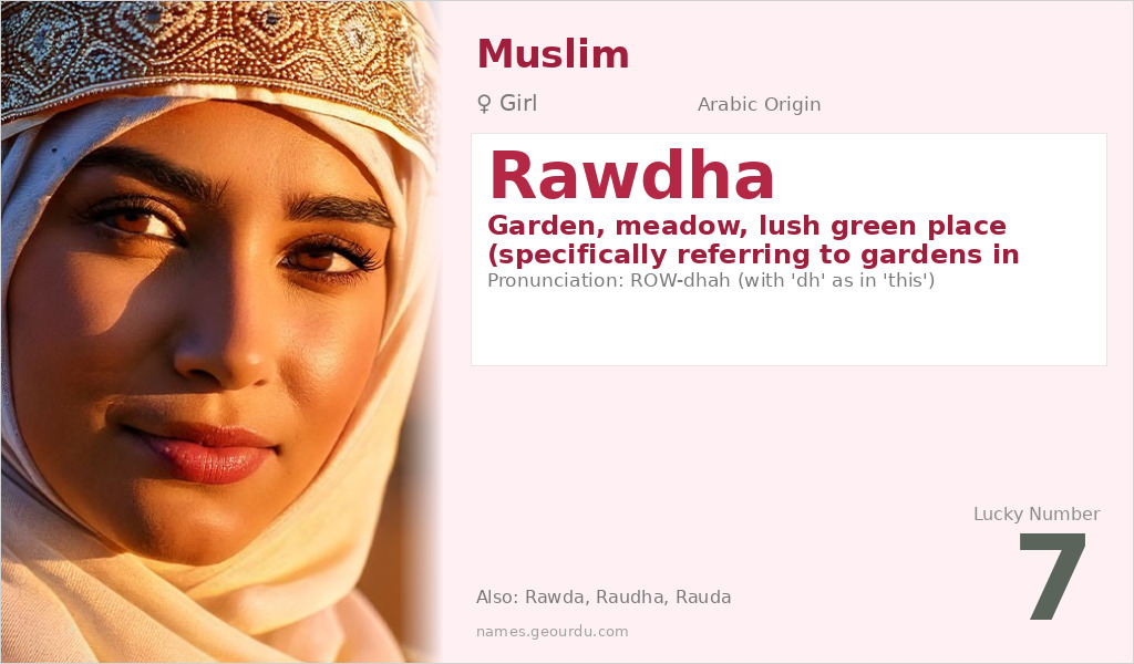 Rawdha Name Meaning and Details