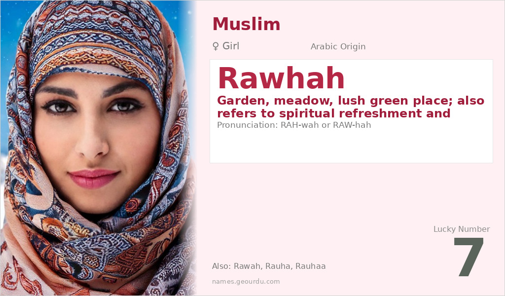Rawhah Name Meaning and Details