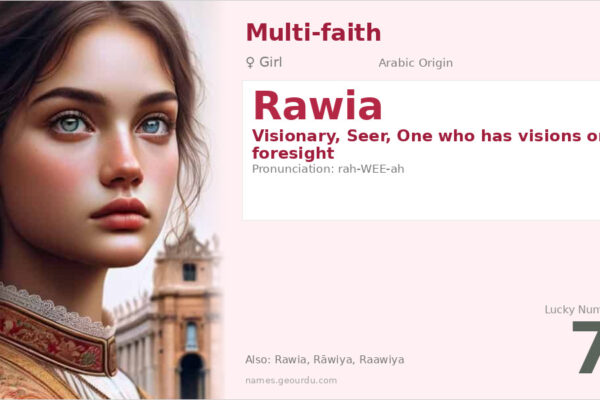 Rawia Name Meaning — Arabic Origin, Girl Name & Details (2025)