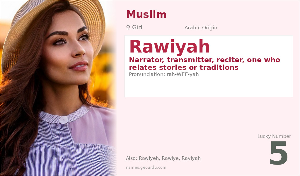 Rawiyah Name Meaning and Details