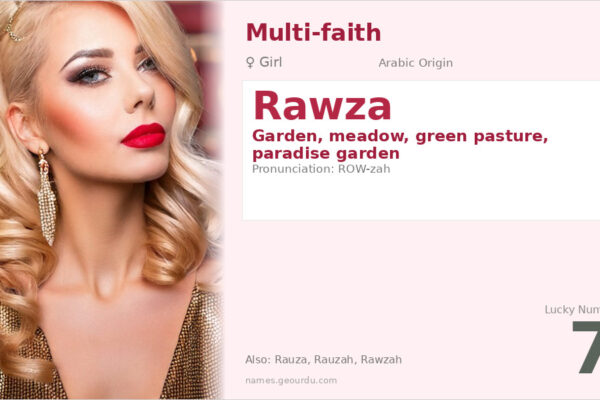 Rawza Name Meaning — Arabic Origin, Girl Name & Details (2025)