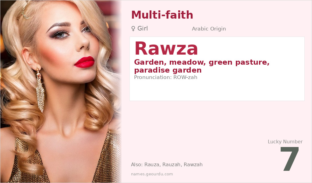 Rawza Name Meaning and Details