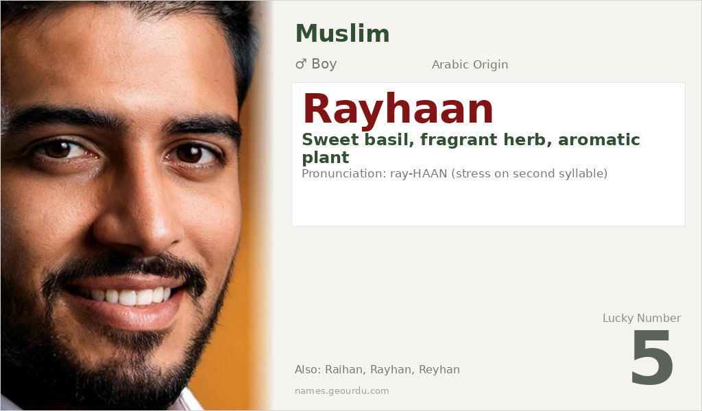 Rayhaan Name Meaning and Details