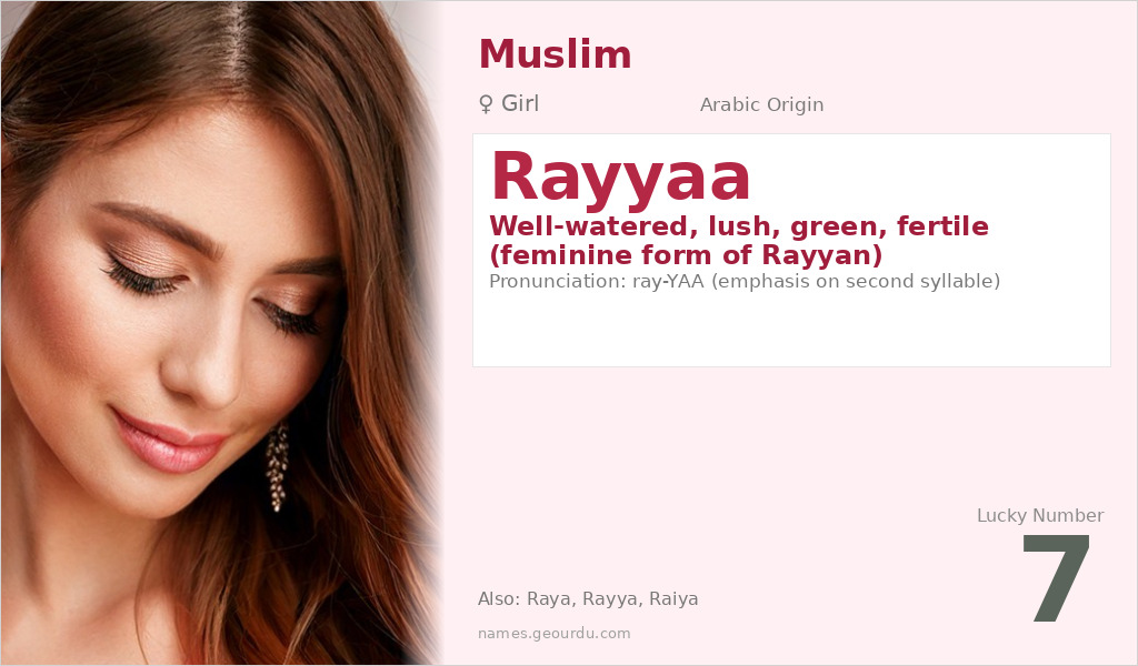 Rayyaa Name Meaning and Details